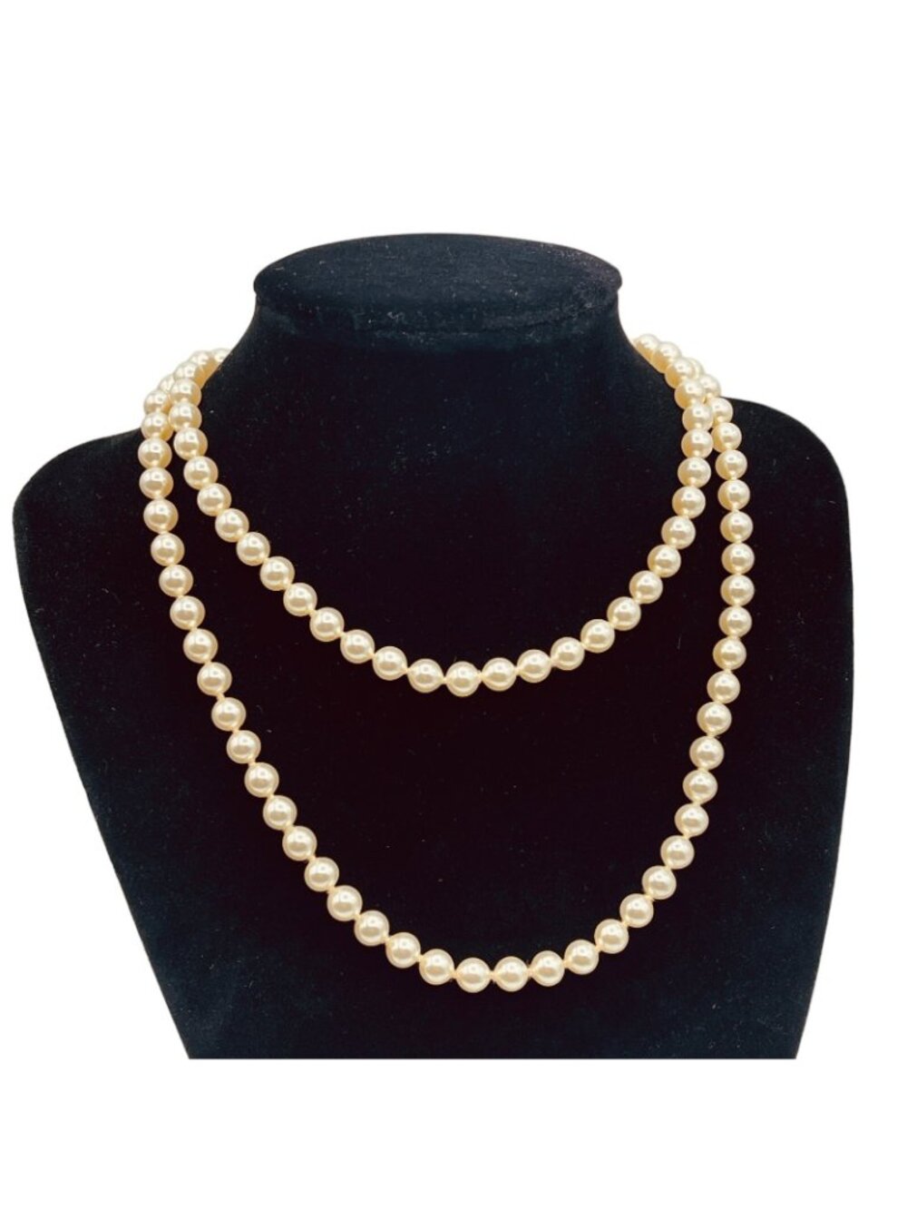 Pearl Costume Jewelry Lot - 6mm 29" Necklace 2 Pair Pierced Earrings Stick Pin - Picture 2 of 7